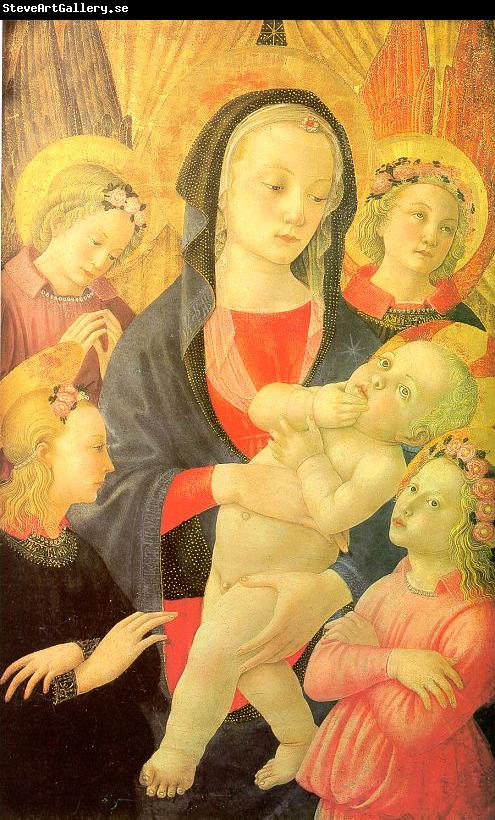 Castello Nativity, Master of the The Virgin Child Surrounded by Four Angels